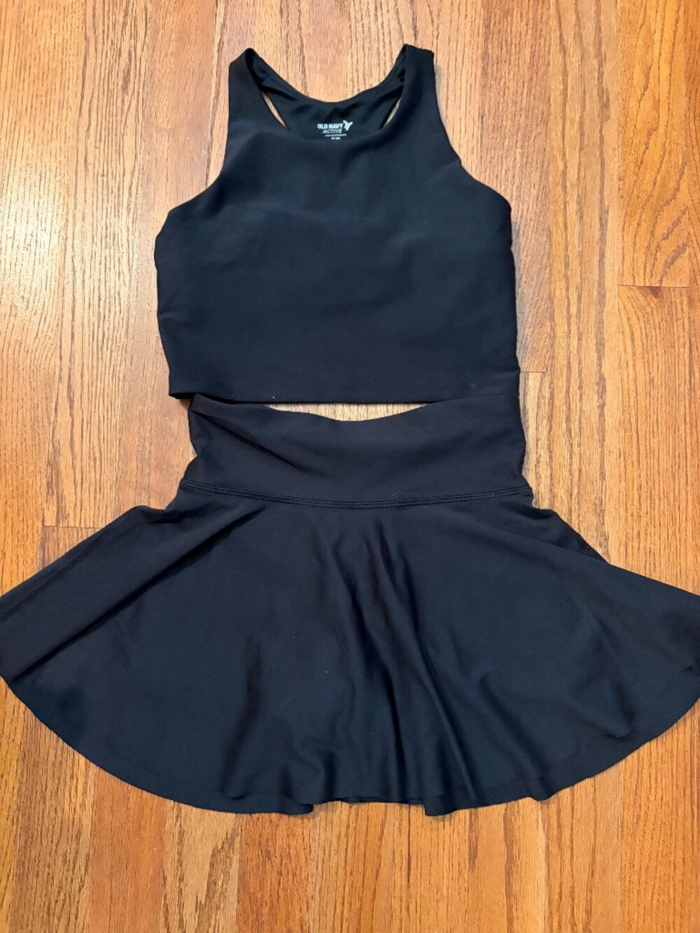 Old Navy Black racerback top & skort